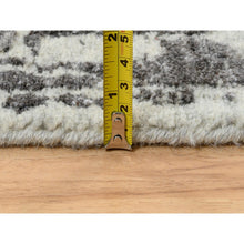 Load image into Gallery viewer, 9&#39;x12&#39; Charcoal Black, Wool and Plant Based Silk, Tone On Tone, Modern Design, Jacquard Hand Loomed, Oriental Rug FWR382482