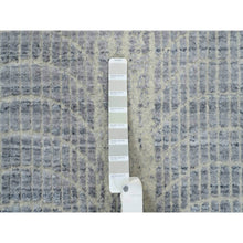Load image into Gallery viewer, 6&#39;x9&#39; Gray, Tone On Tone Transitional Erased Design, Jacquard Hand Loomed, Wool And Plant Based Silk, Oriental Rug FWR382518