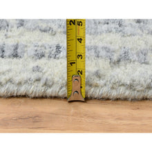 Load image into Gallery viewer, 6&#39;x9&#39; Gray, Tone On Tone Transitional Erased Design, Jacquard Hand Loomed, Wool And Plant Based Silk, Oriental Rug FWR382518