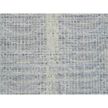 Load image into Gallery viewer, 2&#39;6&quot;x10&#39; Gray, Jacquard Hand Loomed, Wool And Plant Based Silk, Tone On Tone Transitional Erased Design, Oriental, Runner Rug FWR382542