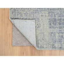 Load image into Gallery viewer, 2&#39;6&quot;x8&#39; Gray, Tone On Tone Transitional Erased Design, Jacquard Hand Loomed, Wool And Plant Based Silk, Oriental, Runner Rug FWR382572