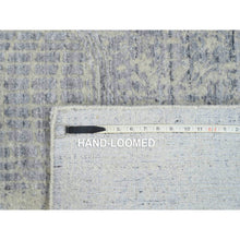 Load image into Gallery viewer, 2&#39;6&quot;x8&#39; Gray, Tone On Tone Transitional Erased Design, Jacquard Hand Loomed, Wool And Plant Based Silk, Oriental, Runner Rug FWR382572