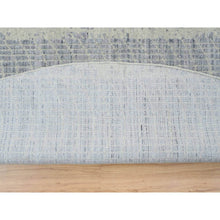 Load image into Gallery viewer, 12&#39;x12&#39; Gray, Wool And Plant Based Silk, Tone On Tone Transitional Erased Design, Jacquard Hand Loomed, Oriental, Round Rug FWR382758