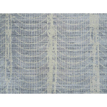 Load image into Gallery viewer, 12&#39;x12&#39; Gray, Wool And Plant Based Silk, Tone On Tone Transitional Erased Design, Jacquard Hand Loomed, Oriental, Round Rug FWR382758