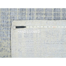 Load image into Gallery viewer, 9&#39;10&quot;x14&#39; Gray, Tone On Tone Transitional Erased Design, Jacquard Hand Loomed, Wool And Plant Based Silk, Oriental Rug FWR382764
