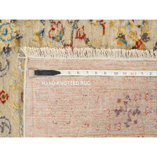 Load image into Gallery viewer, 5&#39;2&quot;x7&#39; Beige, Hand Knotted, The Sunset Rosettes With Soft Colors, Wool And Pure Silk, Oriental Rug FWR382776