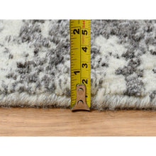 Load image into Gallery viewer, 12&#39;x15&#39; Charcoal Black, Tone On Tone, Modern Design, Jacquard Hand Loomed, Wool And Plant Based Silk, Oriental, Oversized, Rug FWR382818