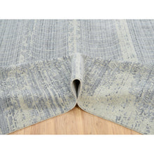 Load image into Gallery viewer, 12&#39;x17&#39;10&quot; Gray, Jacquard Hand Loomed, Wool And Plant Based Silk, Tone On Tone Transitional Erased Design, Oriental, Oversized Rug FWR382836