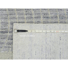 Load image into Gallery viewer, 12&#39;x17&#39;10&quot; Gray, Jacquard Hand Loomed, Wool And Plant Based Silk, Tone On Tone Transitional Erased Design, Oriental, Oversized Rug FWR382836