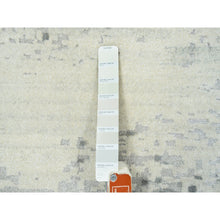 Load image into Gallery viewer, 12&#39;1&quot;x15&#39; Black With Touches Of Ivory, Hand Knotted, Abstract Design, Wool And Silk, Oriental, Oversized, Rug FWR382854