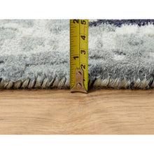 Load image into Gallery viewer, 12&#39;1&quot;x15&#39; Black With Touches Of Ivory, Hand Knotted, Abstract Design, Wool And Silk, Oriental, Oversized, Rug FWR382854