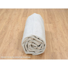 Load image into Gallery viewer, 10&#39;2&quot;x10&#39;2&quot; Gray, Tone On Tone Transitional Erased Design, Jacquard Hand Loomed, Wool And Plant Based Silk, Oriental, Square Rug FWR382944