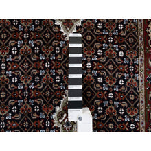 Load image into Gallery viewer, 2&#39;5&quot;x16&#39;10&quot; Rich Black Tabriz Mahi With Fish Medallion Design, 175 Kpsi, Hand Knotted, Wool Oriental Xl Runner Rug FWR383034