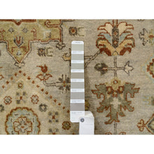 Load image into Gallery viewer, 10&#39;2&quot;x10&#39;2&quot; Light Gray, Soft Wool Hand Knotted, Karajeh Design With Tribal Medallions, Square Oriental Rug FWR383256