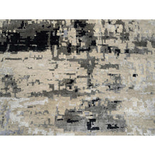 Load image into Gallery viewer, 12&#39;x17&#39;9&quot; Gray, Wool And Silk Hand Knotted, Modern Abstract Design, Oversized Oriental Rug FWR383370