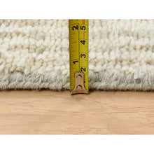 Load image into Gallery viewer, 9&#39;9&quot;x13&#39;10&quot; Gray, Supple Collection Erased Ethnic Geometric Design, Pure Wool Thick and Plush Hand Knotted, Oriental Rug FWR383526