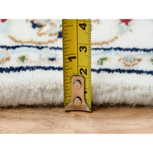 Load image into Gallery viewer, 2&#39;8&quot;x13&#39;3&quot; Ivory, Nain With Center Medallion Flower Design, 250 Kpsi Wool Hand Knotted, Runner Oriental Rug FWR383850