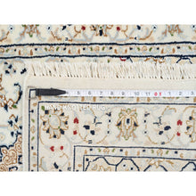 Load image into Gallery viewer, 2&#39;8&quot;x13&#39;3&quot; Ivory, Nain With Center Medallion Flower Design, 250 Kpsi Wool Hand Knotted, Runner Oriental Rug FWR383850