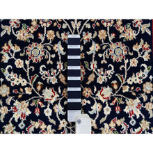 Load image into Gallery viewer, 2&#39;8&quot;x10&#39; Midnight Blue, 250 Kpsi Wool Hand Knotted, Nain All Over Flower Design, Runner Oriental Rug FWR383916