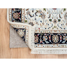 Load image into Gallery viewer, 2&#39;7&quot;x8&#39;2&quot; Ivory, Hand Knotted Nain All Over Flower Design, 250 Kpsi Wool, Runner Oriental Rug FWR383922