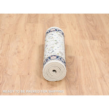Load image into Gallery viewer, 2&#39;8&quot;x8&#39;3&quot; Ivory, Nain All Over Flower Design 250 Kpsi Wool Hand Knotted, Runner Oriental Rug FWR383934
