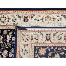 Load image into Gallery viewer, 2&#39;9&quot;x14&#39; Midnight Blue, Nain All Over Flower Design, 250 KPSI Wool Hand Knotted, Runner Oriental Rug FWR383994