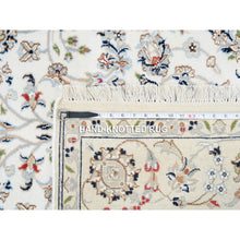 Load image into Gallery viewer, 4&#39;10&quot;x6&#39;8&quot; Ivory, Nain With All Over Flower Design, 250 Kpsi Wool Hand Knotted, Oriental Rug FWR384180