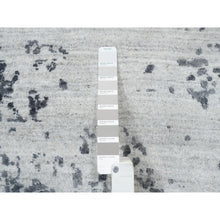 Load image into Gallery viewer, 12&#39;1&quot;x15&#39;1&quot; Silver Gray, Wool and Pure Silk Hand Knotted, Erased Persian Design, Oversized Oriental Rug FWR384324