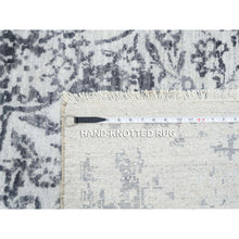 Load image into Gallery viewer, 12&#39;1&quot;x15&#39;1&quot; Silver Gray, Wool And Pure Silk Hand Knotted, Erased Persian Design, Oversized Oriental Rug FWR384324