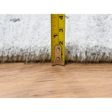 Load image into Gallery viewer, 14&#39;2&quot;x18&#39; Silver Gray, Hand Knotted Erased Persian Design, Wool And Pure Silk, Oversized Oriental Rug FWR384498