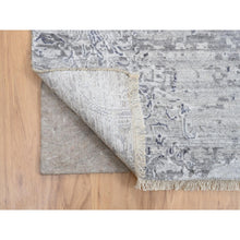 Load image into Gallery viewer, 10&#39;x13&#39;10&quot; Ivory, Hand Knotted Damask Design, Tone On Tone Wool And Plant Based Silk, Oriental Rug FWR384510