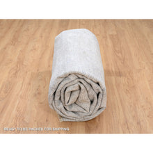 Load image into Gallery viewer, 10&#39;x13&#39;10&quot; Ivory, Hand Knotted Damask Design, Tone On Tone Wool And Plant Based Silk, Oriental Rug FWR384510