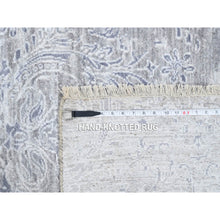 Load image into Gallery viewer, 10&#39;x13&#39;10&quot; Ivory, Hand Knotted Damask Design, Tone On Tone Wool And Plant Based Silk, Oriental Rug FWR384510