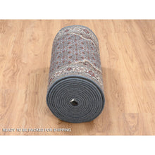 Load image into Gallery viewer, 2&#39;6&quot;x26&#39; Gray, Tabriz Mahi With Fish Medallion Design, 175 Kpsi Wool Hand Knotted, Xl Runner Oriental Rug FWR384534