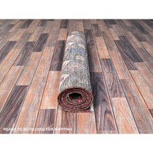 Load image into Gallery viewer, 2&#39;7&quot;x9&#39;1&quot; Ruby Red, Overdyed Vintage Northwest Persian, Distressed, Shaved Down, Zero Pile, Sides And Ends Professionally Secured, Hand Knotted, Pure Wool, Runner, Oriental Rug FWR3840