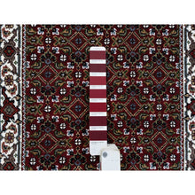 Load image into Gallery viewer, 2&#39;1&quot;x13&#39;10&quot; Rich Red Herati With All Over Design Wool and Silk 175 KPSI Hand Knotted Oriental Runner Rug FWR384660