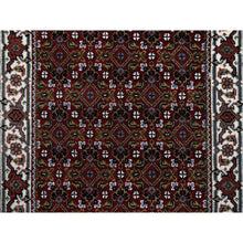 Load image into Gallery viewer, 2&#39;1&quot;x13&#39;10&quot; Rich Red Herati With All Over Design Wool and Silk 175 KPSI Hand Knotted Oriental Runner Rug FWR384660