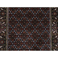 Load image into Gallery viewer, 3&#39;x5&#39;2&quot; Rich Black Hand Knotted 175 Kpsi Wool Herati With All Over Design Oriental Rug FWR384702