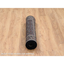 Load image into Gallery viewer, 3&#39;x5&#39;2&quot; Rich Black Hand Knotted 175 Kpsi Wool Herati With All Over Design Oriental Rug FWR384702