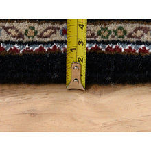 Load image into Gallery viewer, 3&#39;x5&#39;2&quot; Rich Black Hand Knotted 175 Kpsi Wool Herati With All Over Design Oriental Rug FWR384702