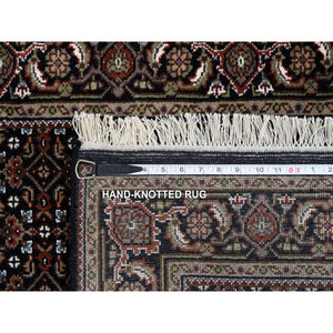 3'x5'2" Silk With Textured Wool Mughal Design Hand Knotted Oriental Rug FWR354978
