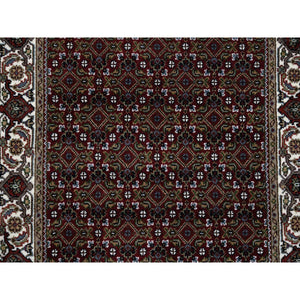 3'x5'2" Red Herati With All Over Design Hand Knotted Soft Wool 175 Kpsi Oriental Rug FWR384720