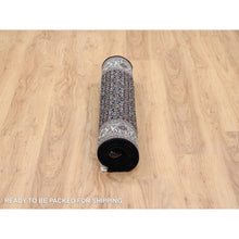 Load image into Gallery viewer, 3&#39;x5&#39;1&quot; Rich Black Hand Knotted Wool Herati With All Over Design 175 Kpsi Oriental Rug FWR384726