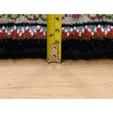 Load image into Gallery viewer, 3&#39;x5&#39;1&quot; Rich Black Hand Knotted Wool Herati With All Over Design 175 Kpsi Oriental Rug FWR384726