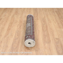 Load image into Gallery viewer, 4&#39;x6&#39;1&quot; Ivory Hand Knotted Tabriz Mahi with Fish Medallion Design Natural Wool ad Silk 175 KPSI Oriental Rug FWR384732
