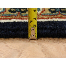 Load image into Gallery viewer, 5&#39;2&quot;x7&#39;4&quot; Ink Black, Hand Knotted Herati With All Over Design, 250 Kpsi Dense Weave Wool, Oriental Rug FWR384750