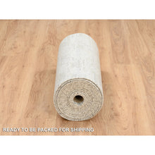 Load image into Gallery viewer, 2&#39;7&quot;x24&#39;3&quot; Gray Modern Hand Knotted Hand Spun Undyed Natural Wool XL Runner Oriental Rug FWR384816