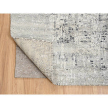Load image into Gallery viewer, 2&#39;6&quot;x20&#39; Gray Modern Hand Knotted Cut And Loop Pile Hand Spun Undyed Natural Wool Xl Runner Oriental Rug FWR384828