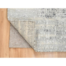 Load image into Gallery viewer, 2&#39;6&quot;x10&#39;1&quot; Gray Modern Hand Spun Undyed Natural Wool Hand Knotted Cut And Loop Pile Runner Oriental Rug FWR384834