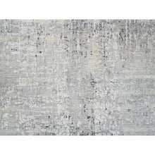 Load image into Gallery viewer, 2&#39;6&quot;x10&#39;1&quot; Gray Modern Hand Spun Undyed Natural Wool Hand Knotted Cut And Loop Pile Runner Oriental Rug FWR384834